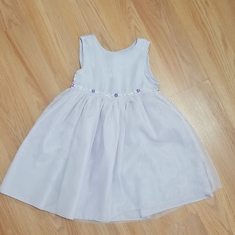 Purple dress with flowers